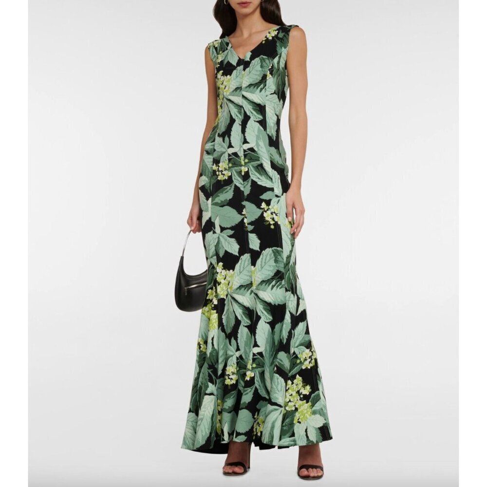 Norma Kamali Grace Fishtail Gown Tropical Mint Womens Size XS 34